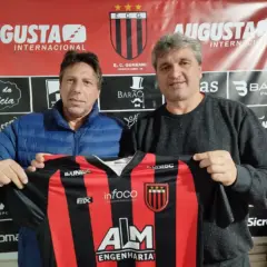 Presidente Jorge Antônio da Silveira e o treinador Gilmar Iser (Foto: Divulgação)
